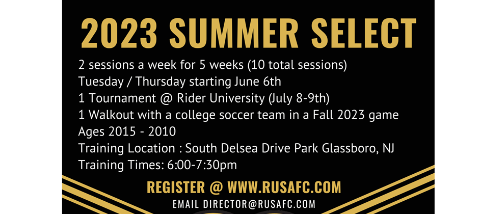 Summer Select Registration Now Open!